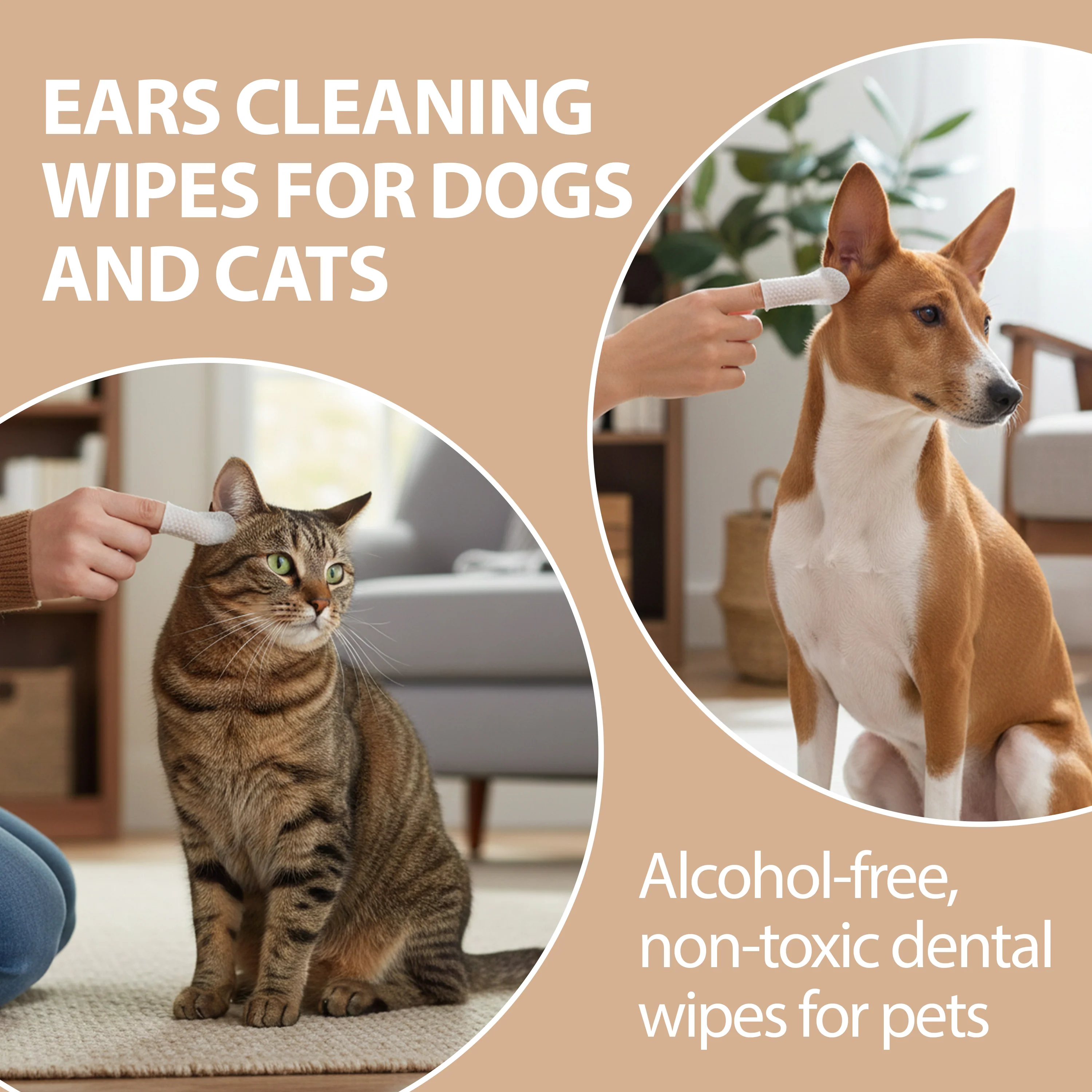 DISPOSABLE EAR FINGER PADS  FOR DOGS AND CATS  NATURÉ(x50) - Image 3