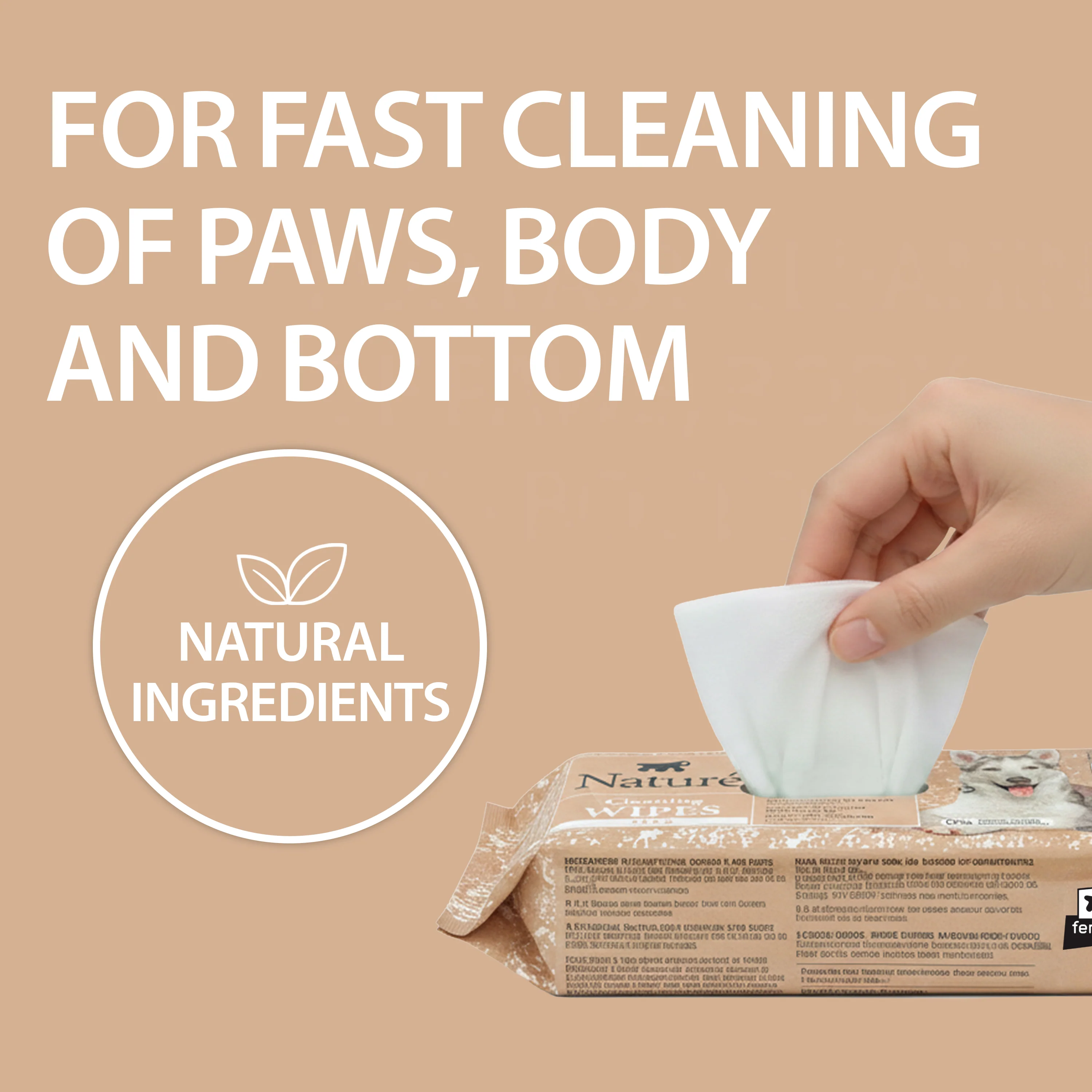 TALC DOG AND CAT WIPES NATURÉ (X40) - Image 6