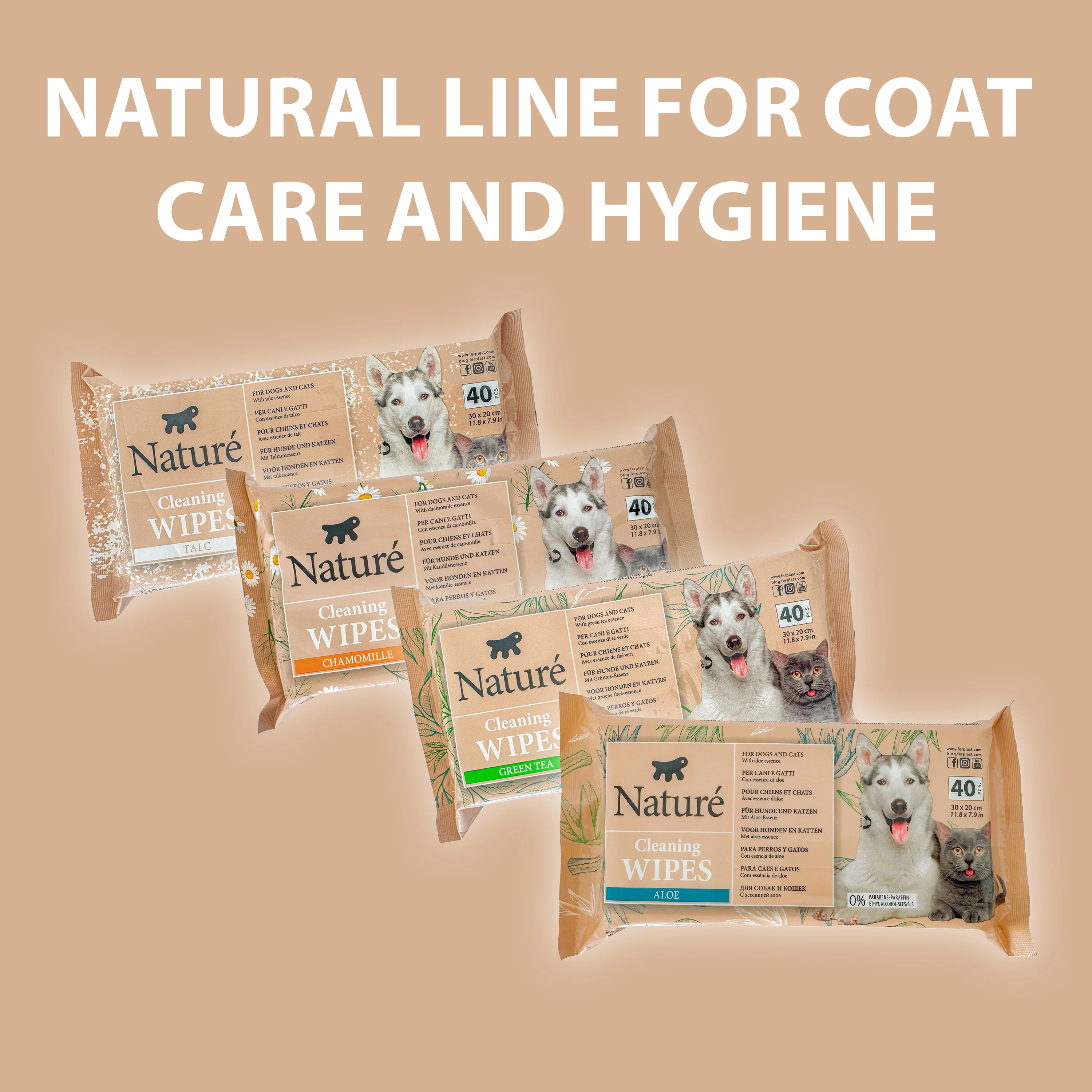 TALC DOG AND CAT WIPES NATURÉ (X40) - Image 7