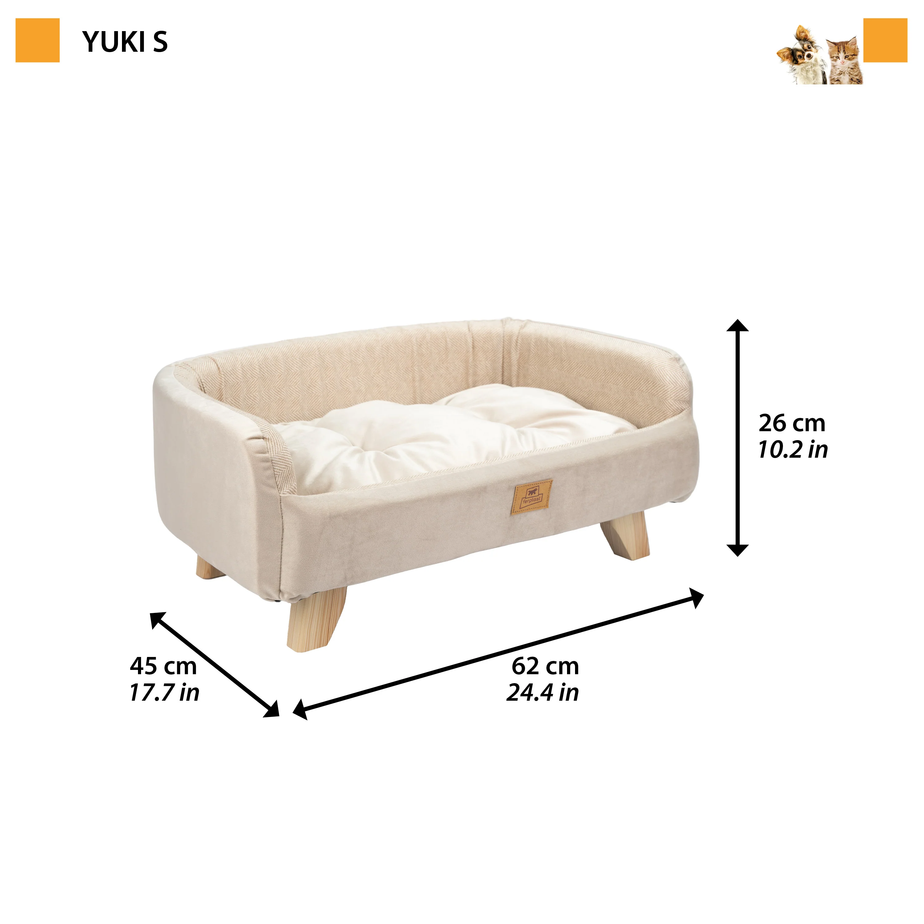 YUKI Wooden Dog and Cat Bed - Image 2